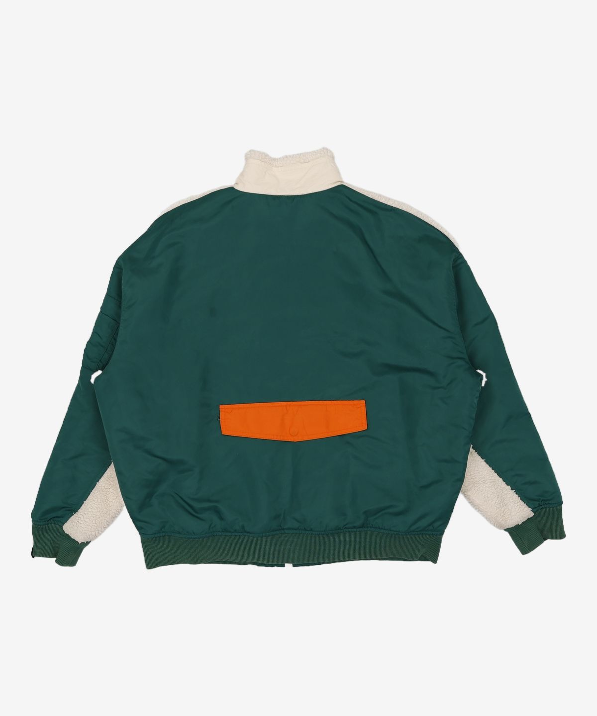 아디다스(ADIDAS) 모던 레트로 쉐르파 자켓 - 화이트:그린 / HC0373 XXL