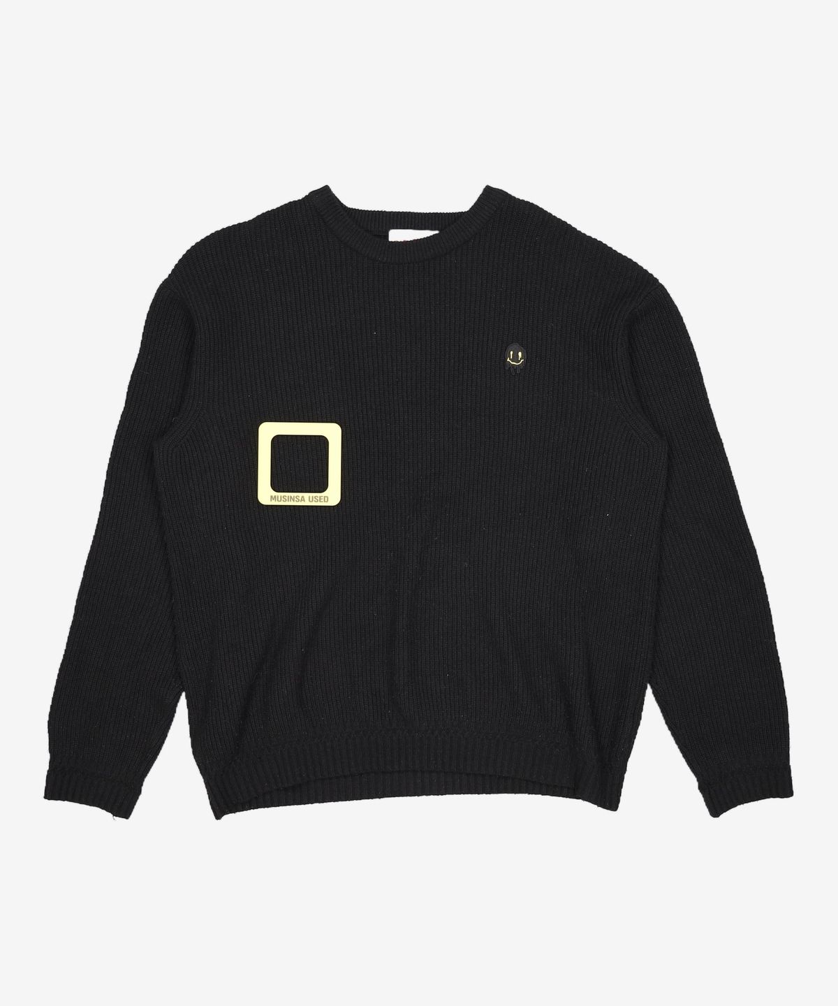 커스텀멜로우(CUSTOMELLOW) [sadsmile] pullover sweater_CQWAW22611BKX 105