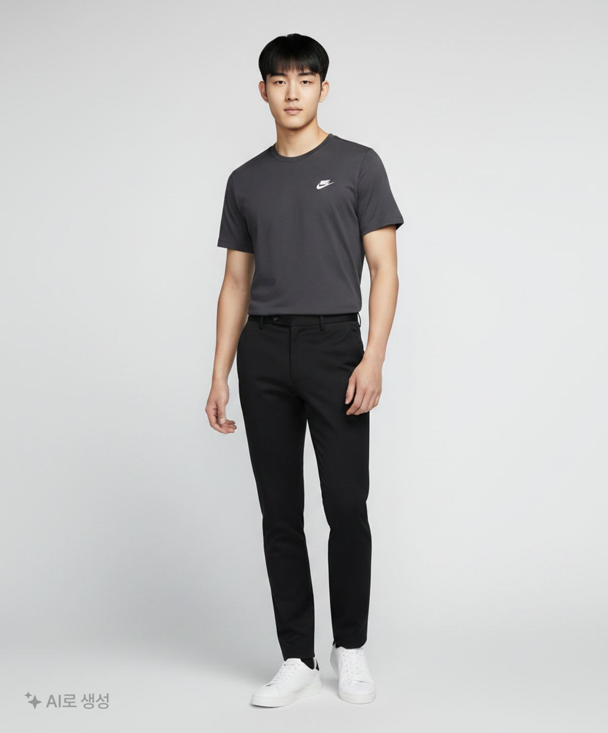 나이키(NIKE) 스포츠웨어 클럽 티셔츠 M - 블랙:화이트 / AR4999-013 110