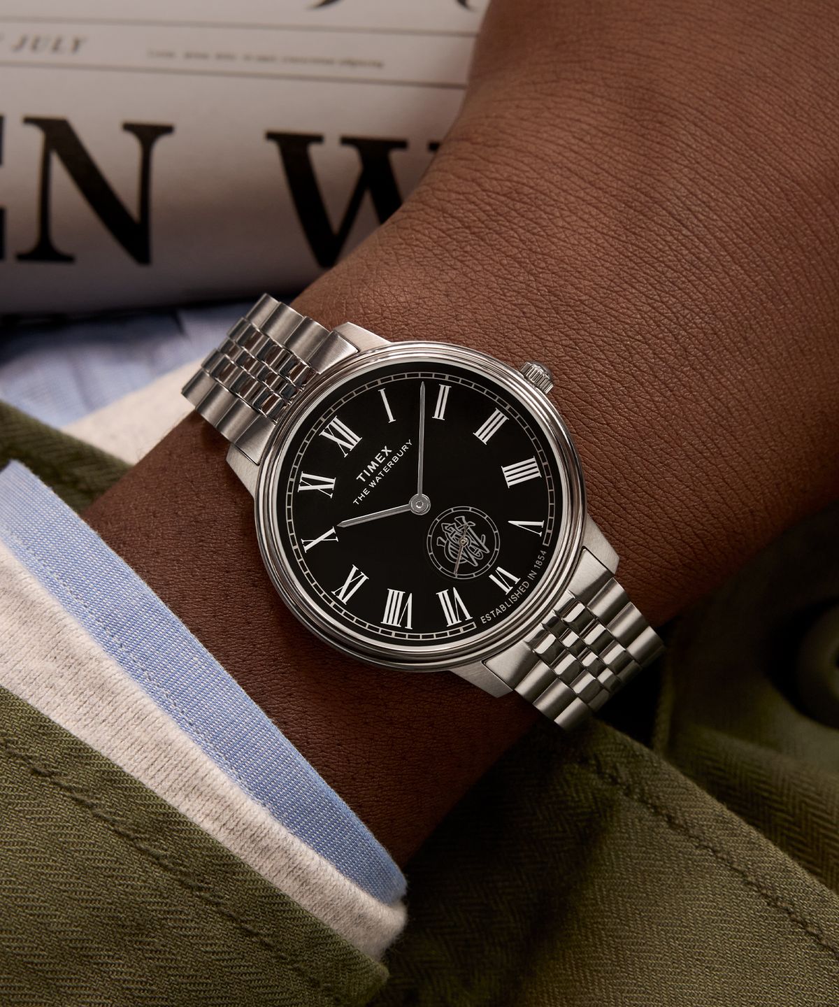 타이맥스(TIMEX) 워터베리 메트로폴리탄 서브세컨드 남자메탈시계 39mm