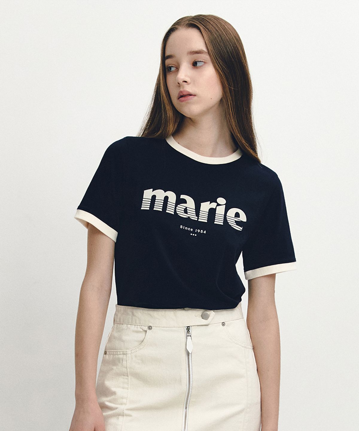 마리끌레르(MARIE CLAIRE) 마리 후로피 반팔 티셔츠(MAGBTS90C)