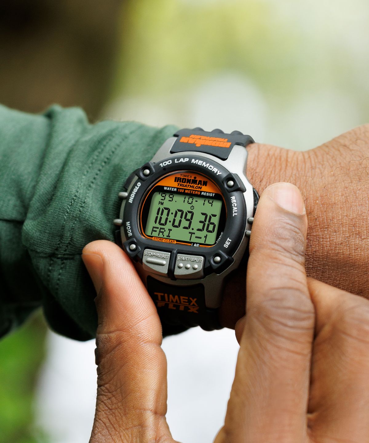 타이맥스(TIMEX) 아이언맨 플릭스 100랩 러닝시계 42mm
