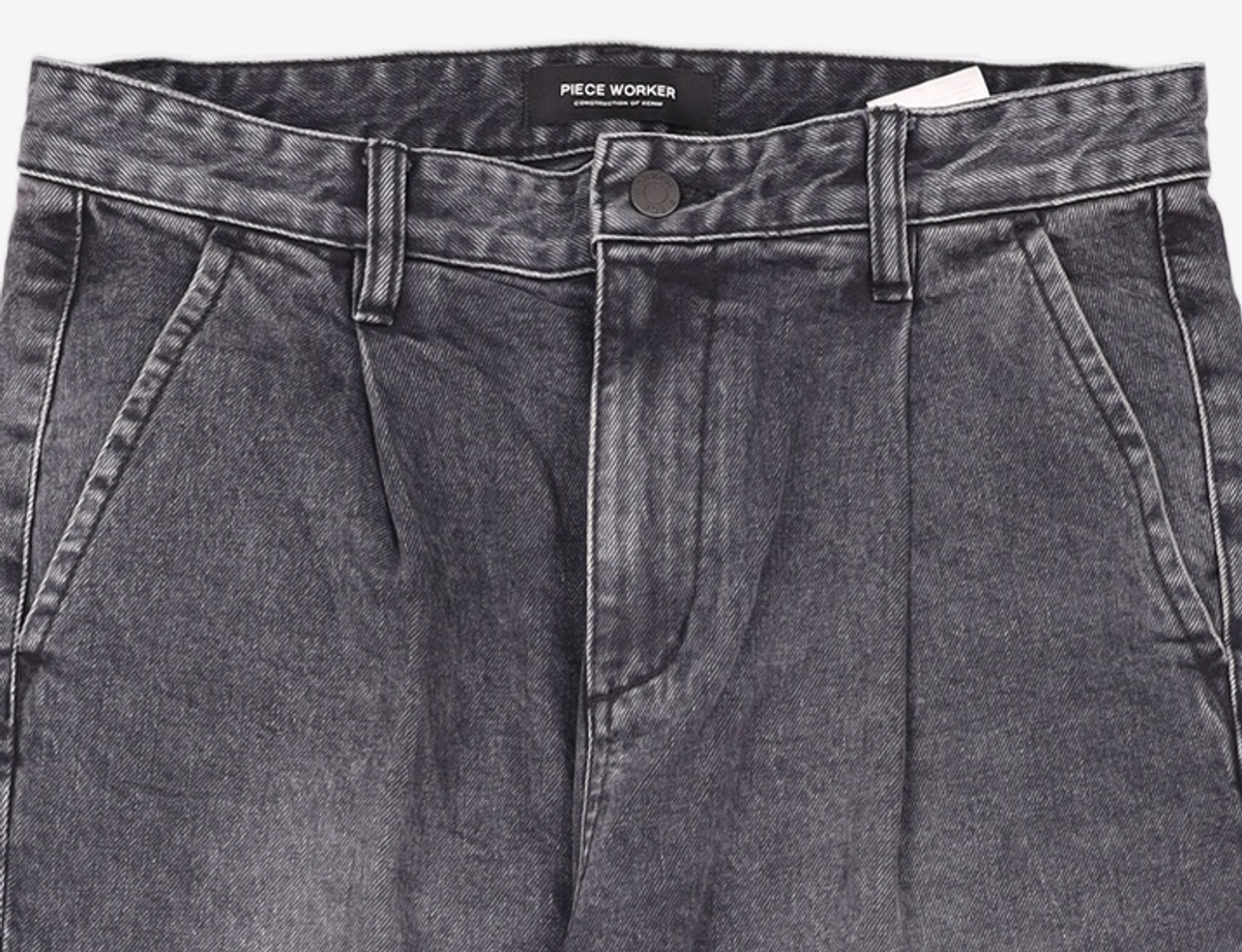 피스워커(PIECE WORKER) One Tuck Trousers Black / New Tapered M