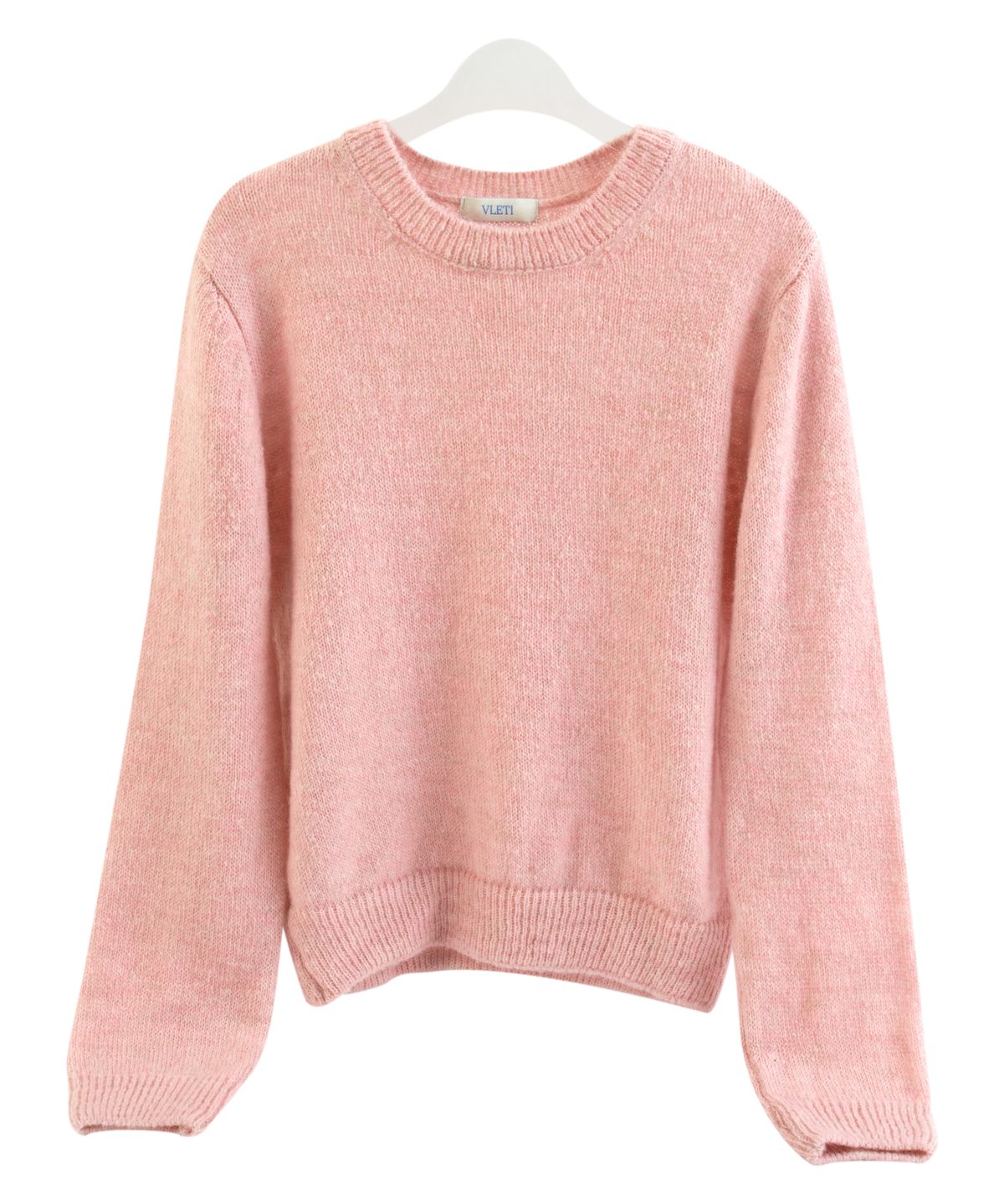 블레티(VLETI) Wool Round Neck knit Muffler Set (Pink)