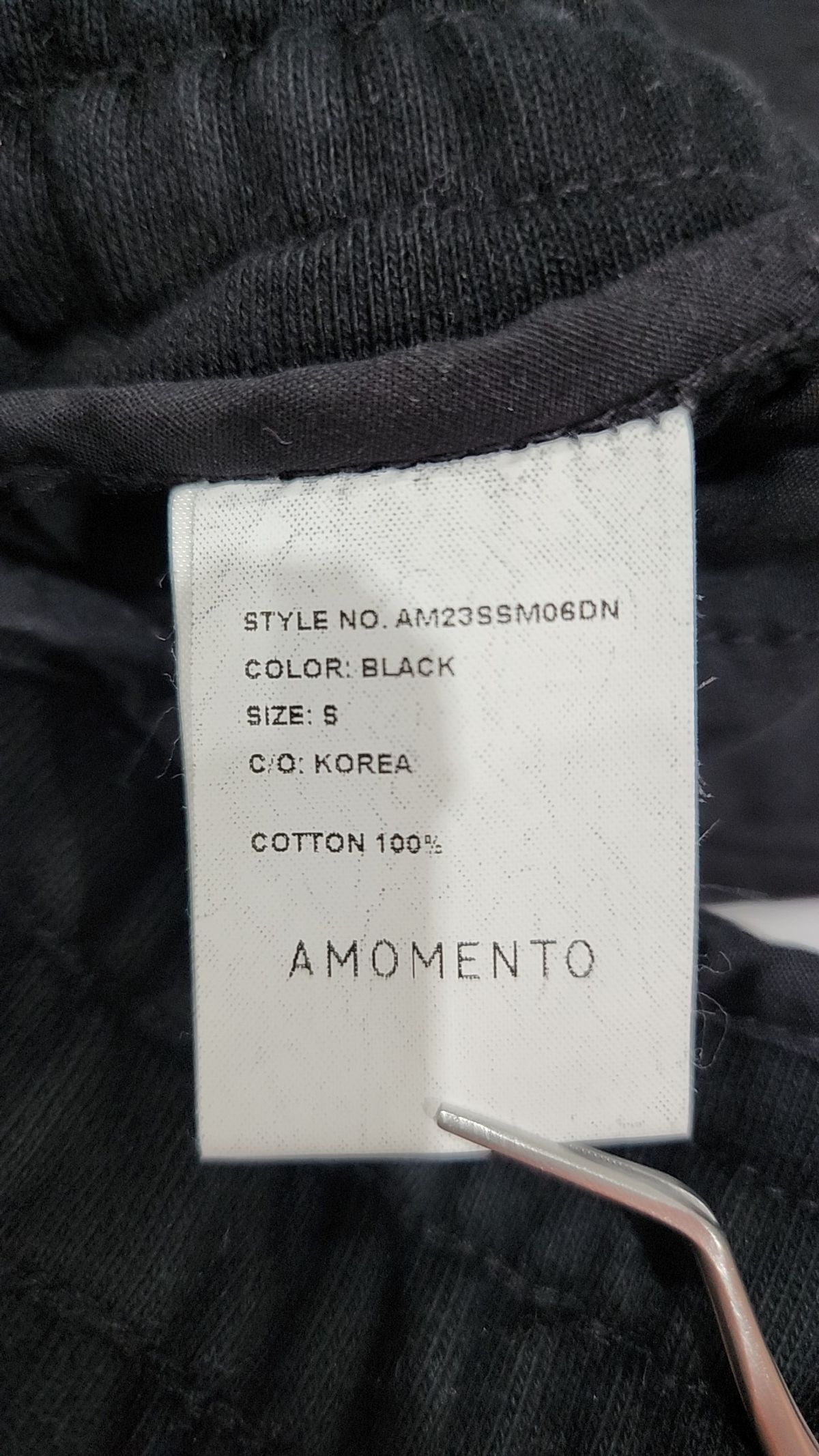 아모멘토(AMOMENTO) DRAWSTRING DENIM PANTS_BLACK S