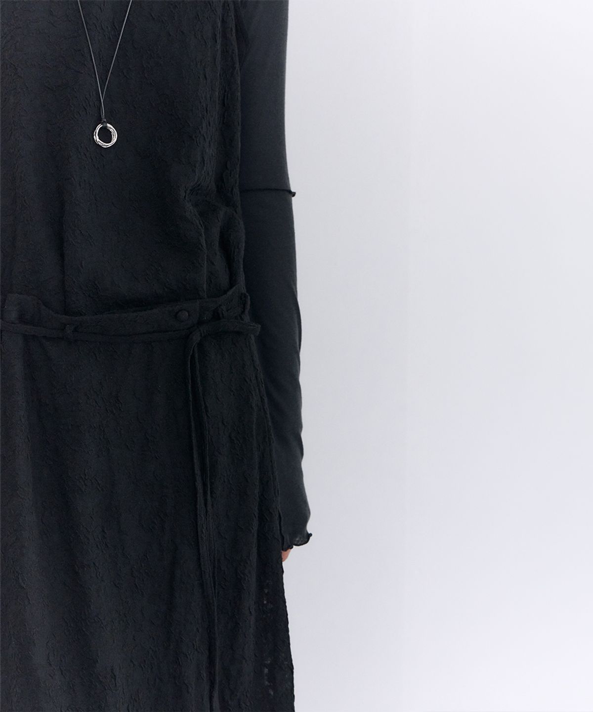 로우타이드(LOW TIDE) TWISTED RING NECKLACE [SILVER]