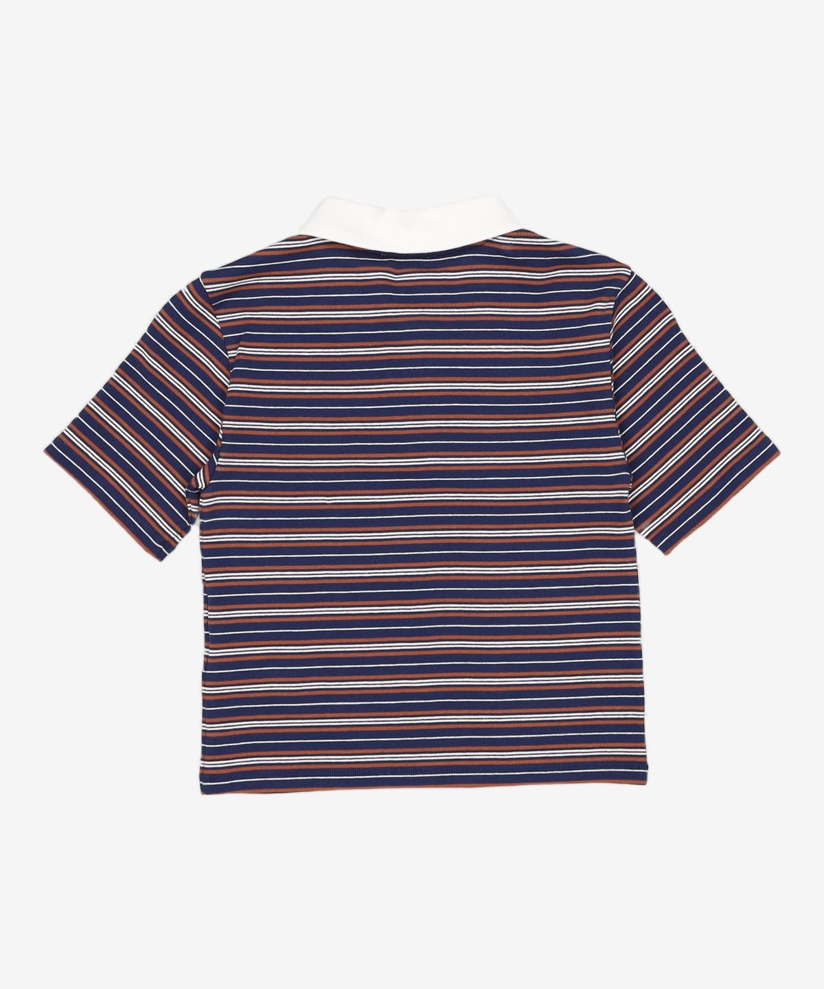 마리떼 프랑소와 저버(MARITHÉ + FRANҪOIS GIRBAUD) W STRIPE SLIM CROP COLLAR TEE navy S