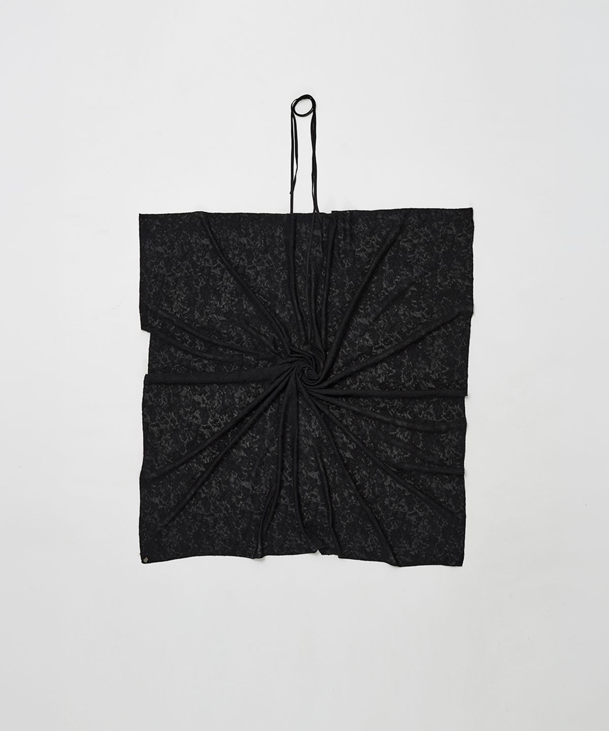 로우타이드(LOW TIDE) LACE DRAPE SCARF [BLACK]