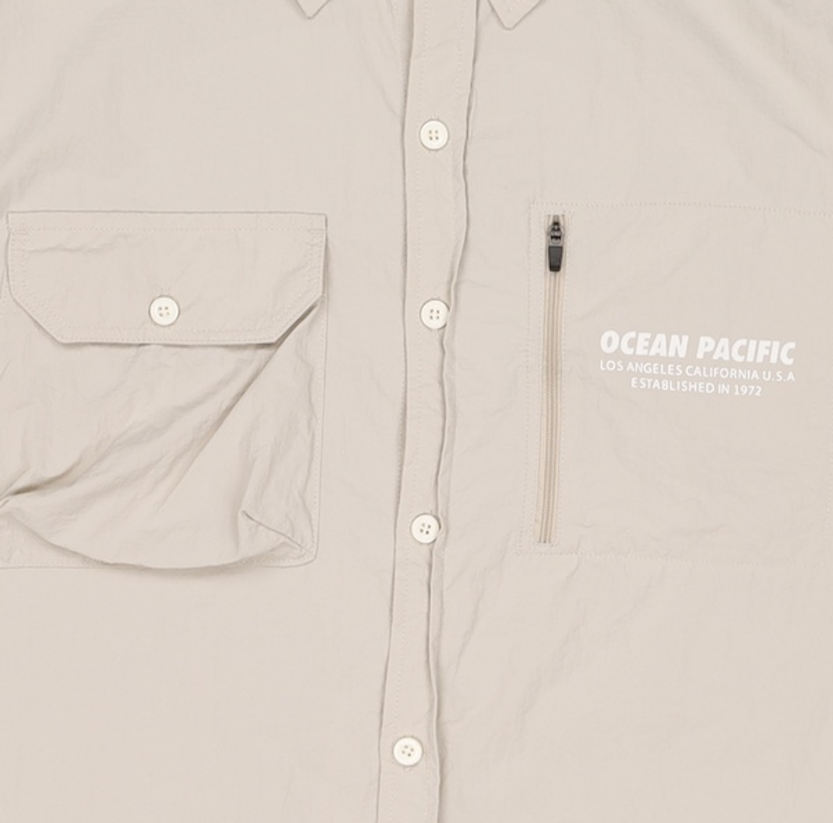 오션퍼시픽(OCEANPACIFIC) NYLON SHORT SLEEVE SHIRT JACKET [3 COLOR] S