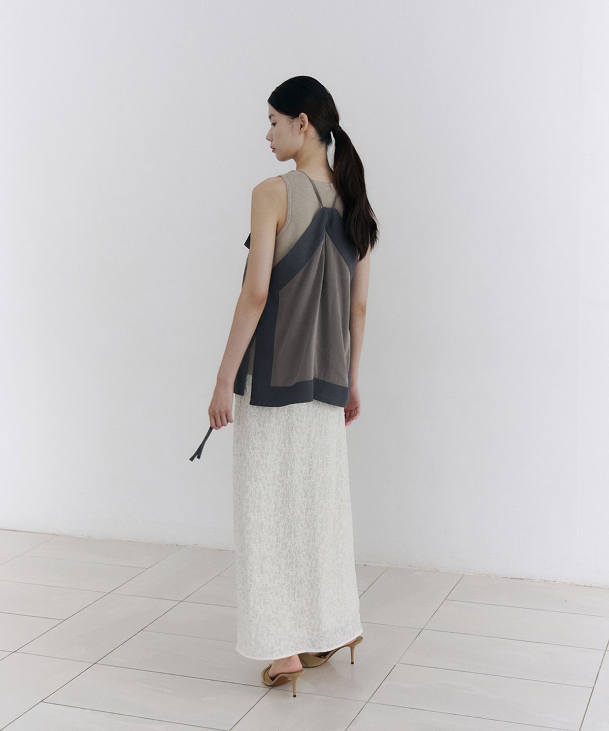 로우타이드(LOW TIDE) JACQUARD MAXI SKIRT [CREAM]