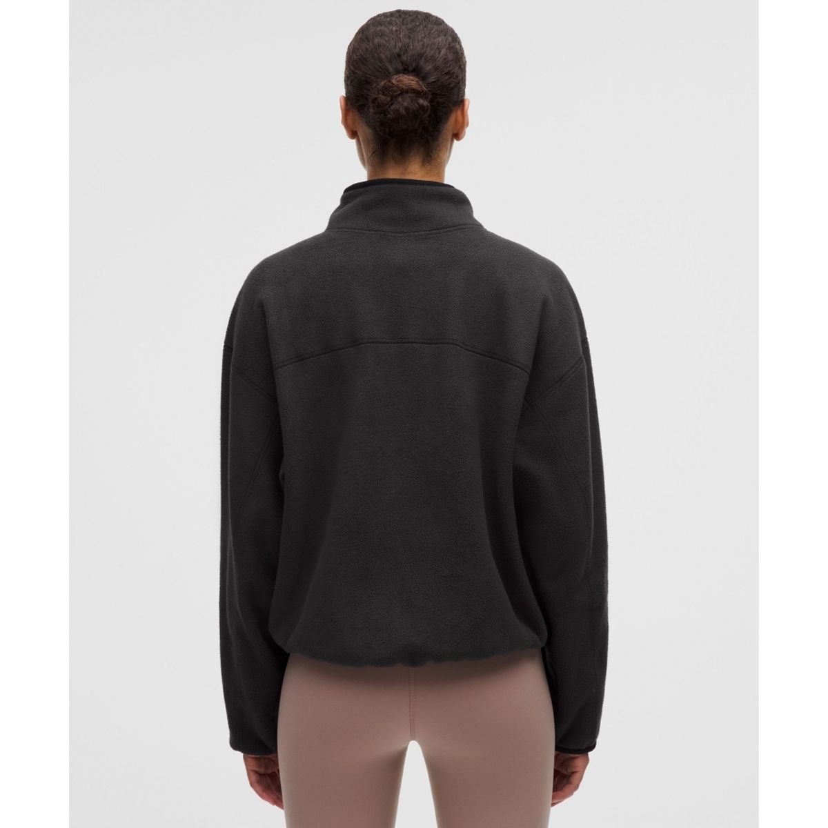 룰루레몬(LULULEMON) 텀블드 플리스 하프집 재킷  BLK BLK LTIV