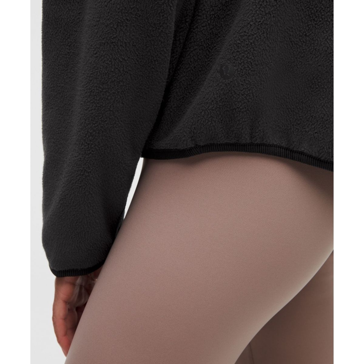 룰루레몬(LULULEMON) 텀블드 플리스 하프집 재킷  BLK BLK LTIV