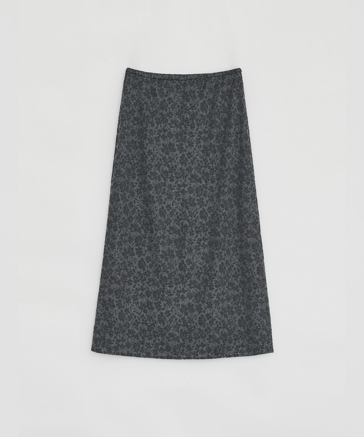 로우타이드(LOW TIDE) JACQUARD MAXI SKIRT [CHARCOAL]