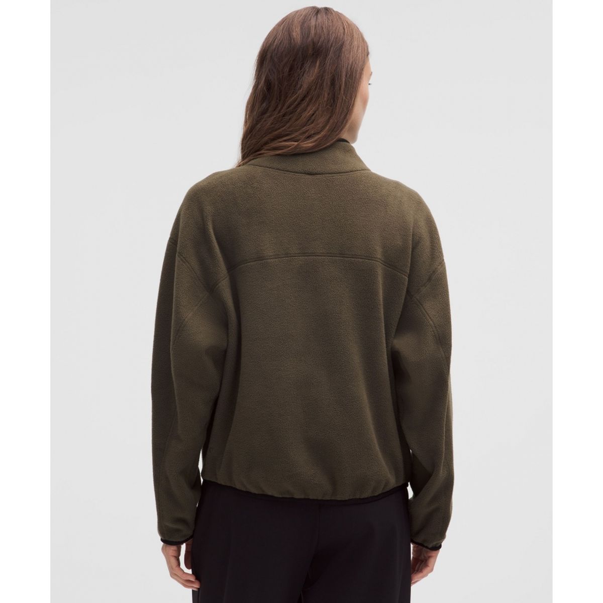 룰루레몬(LULULEMON) 텀블드 플리스 하프집 재킷  OVBR BLK LTIV