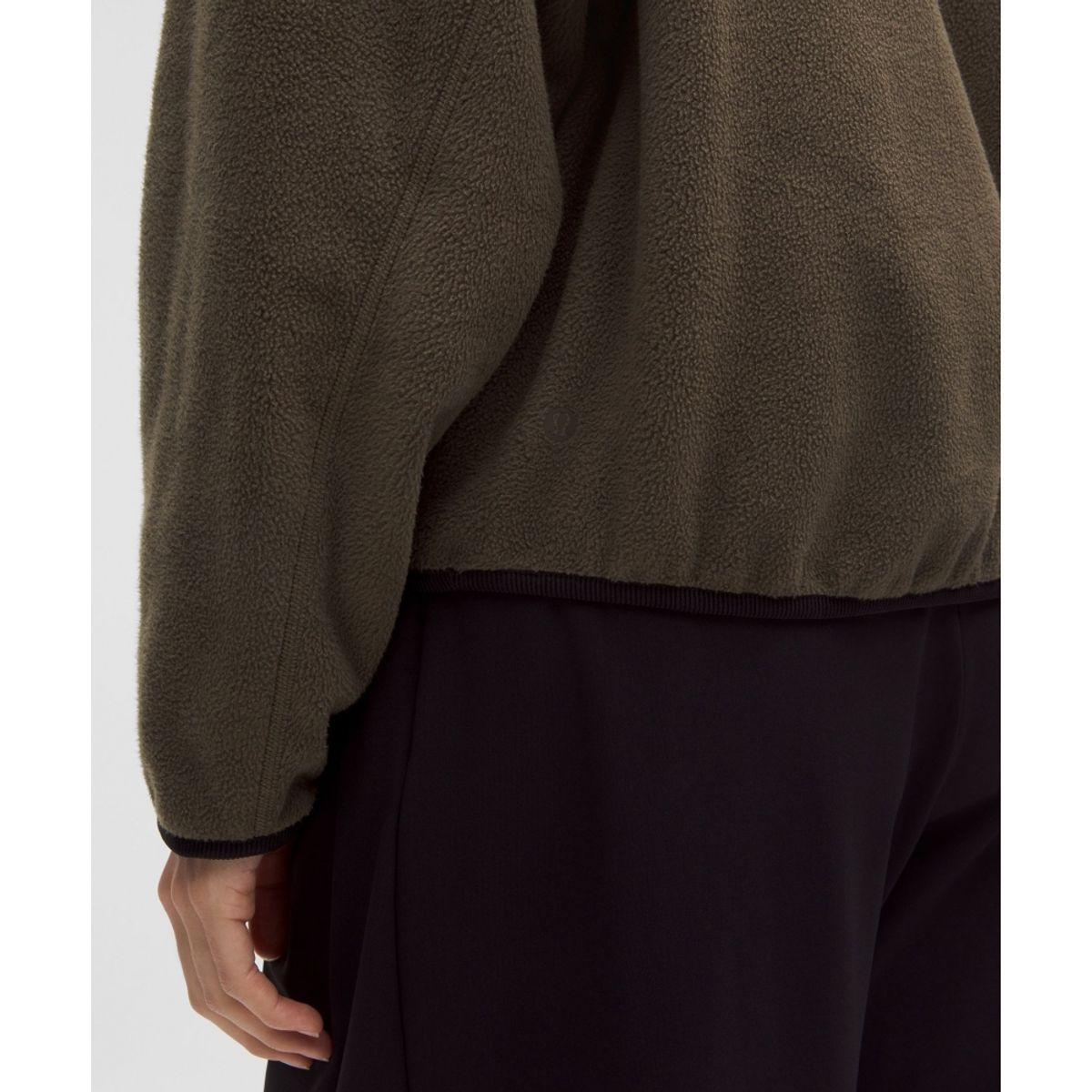 룰루레몬(LULULEMON) 텀블드 플리스 하프집 재킷  OVBR BLK LTIV