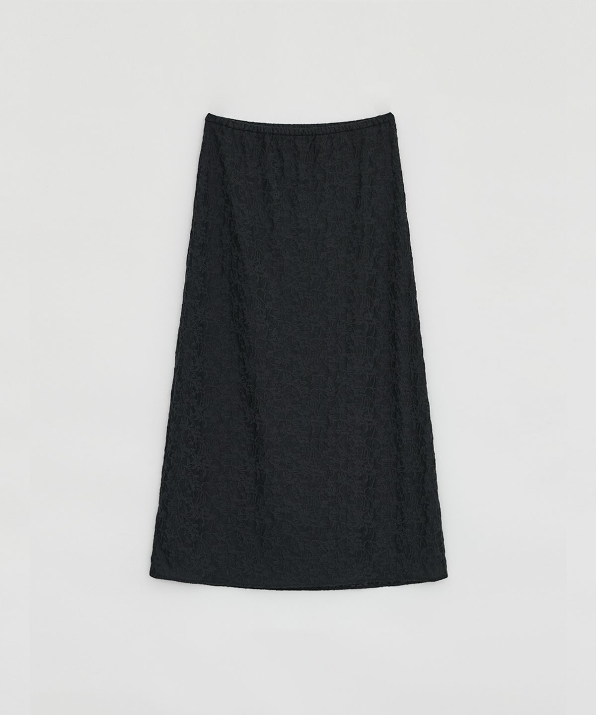 로우타이드(LOW TIDE) JACQUARD MAXI SKIRT [BLACK]