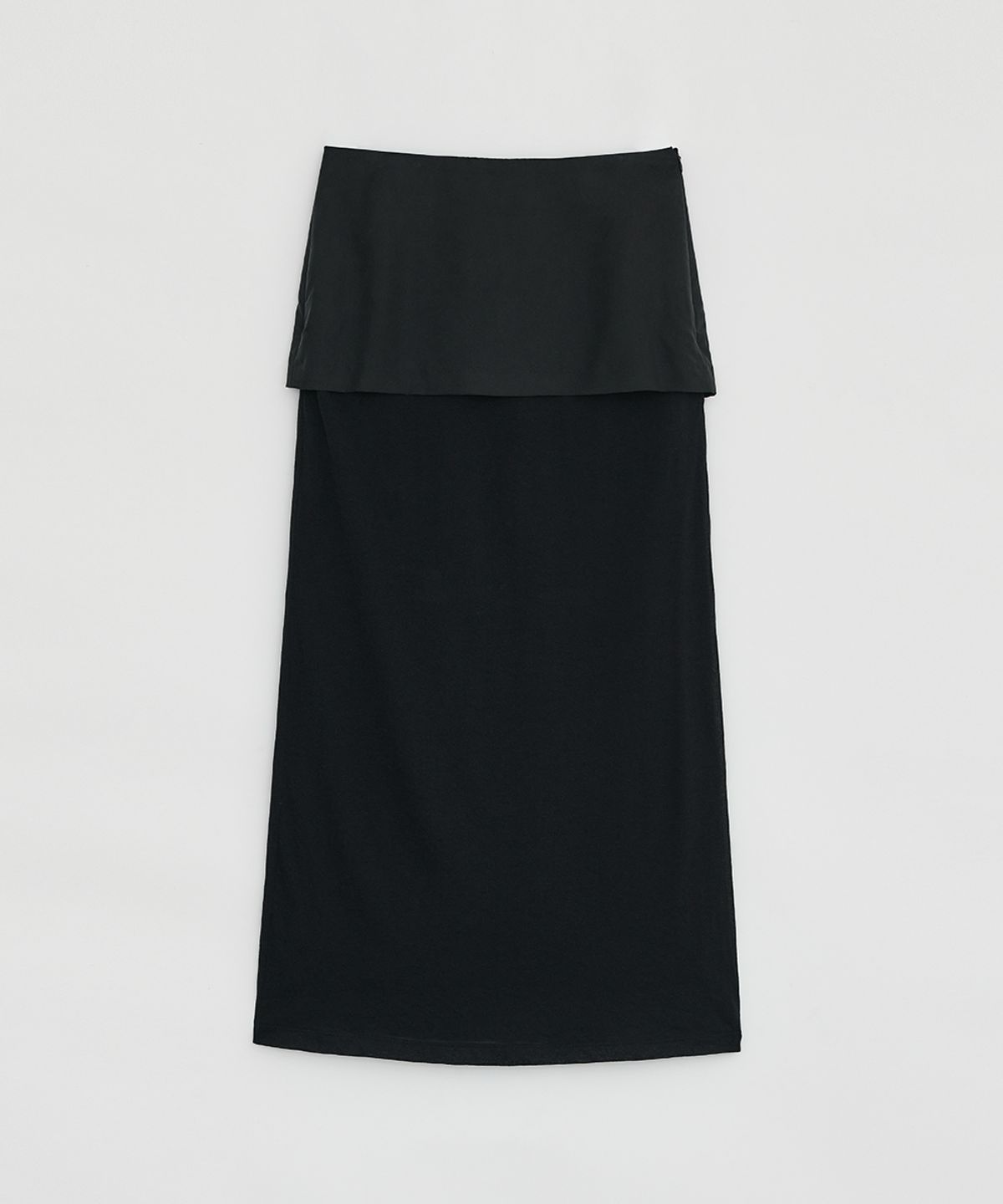 로우타이드(LOW TIDE) SHEER OVERLAY MAXI SKIRT [BLACK]