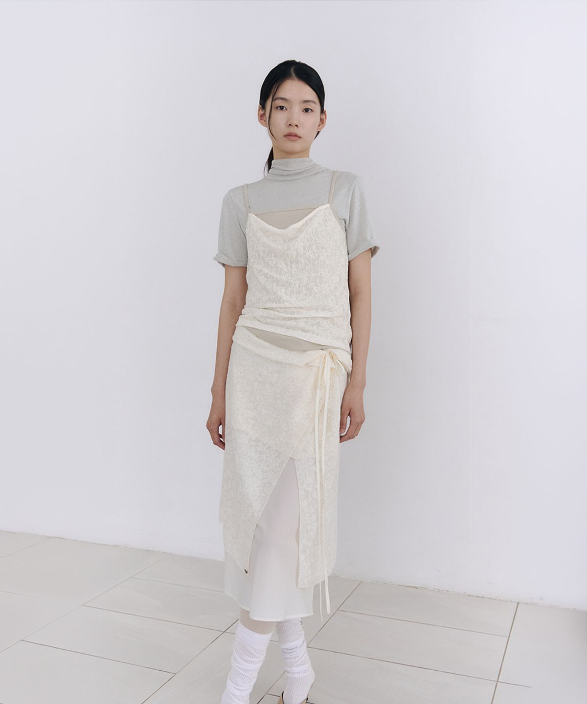 로우타이드(LOW TIDE) TIE SCARF TOP [MINT]