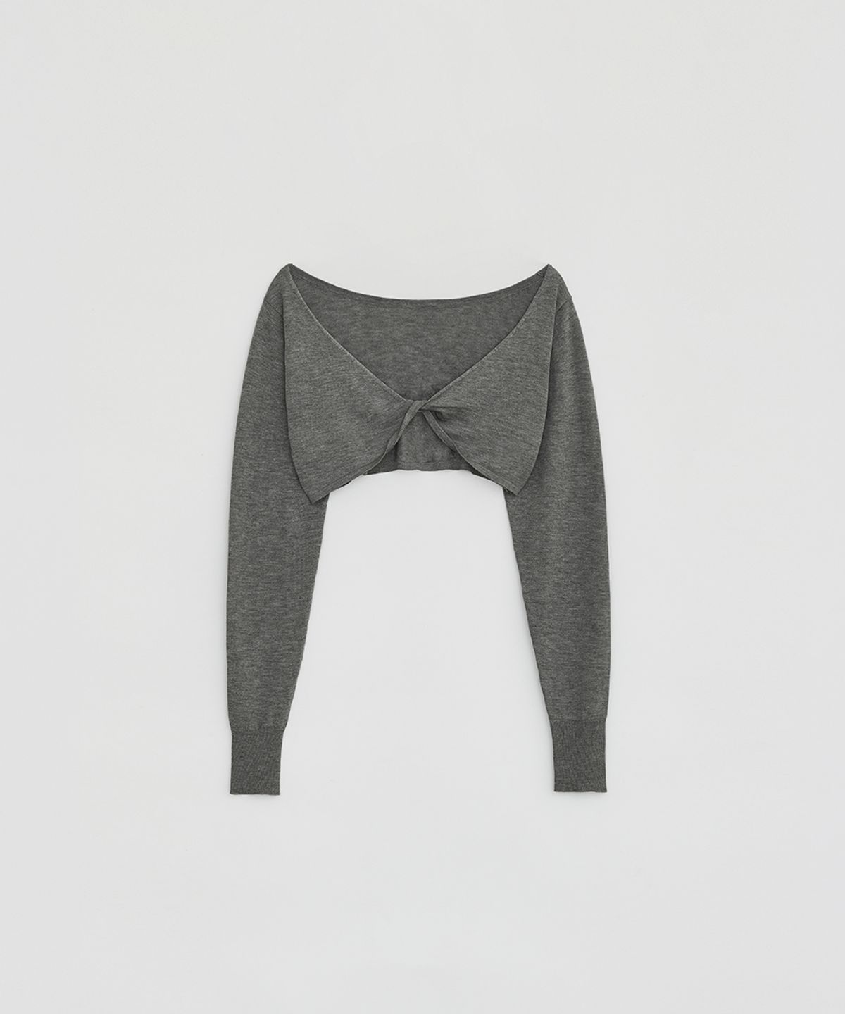 로우타이드(LOW TIDE) TWIST BOLERO KNIT [GREY]