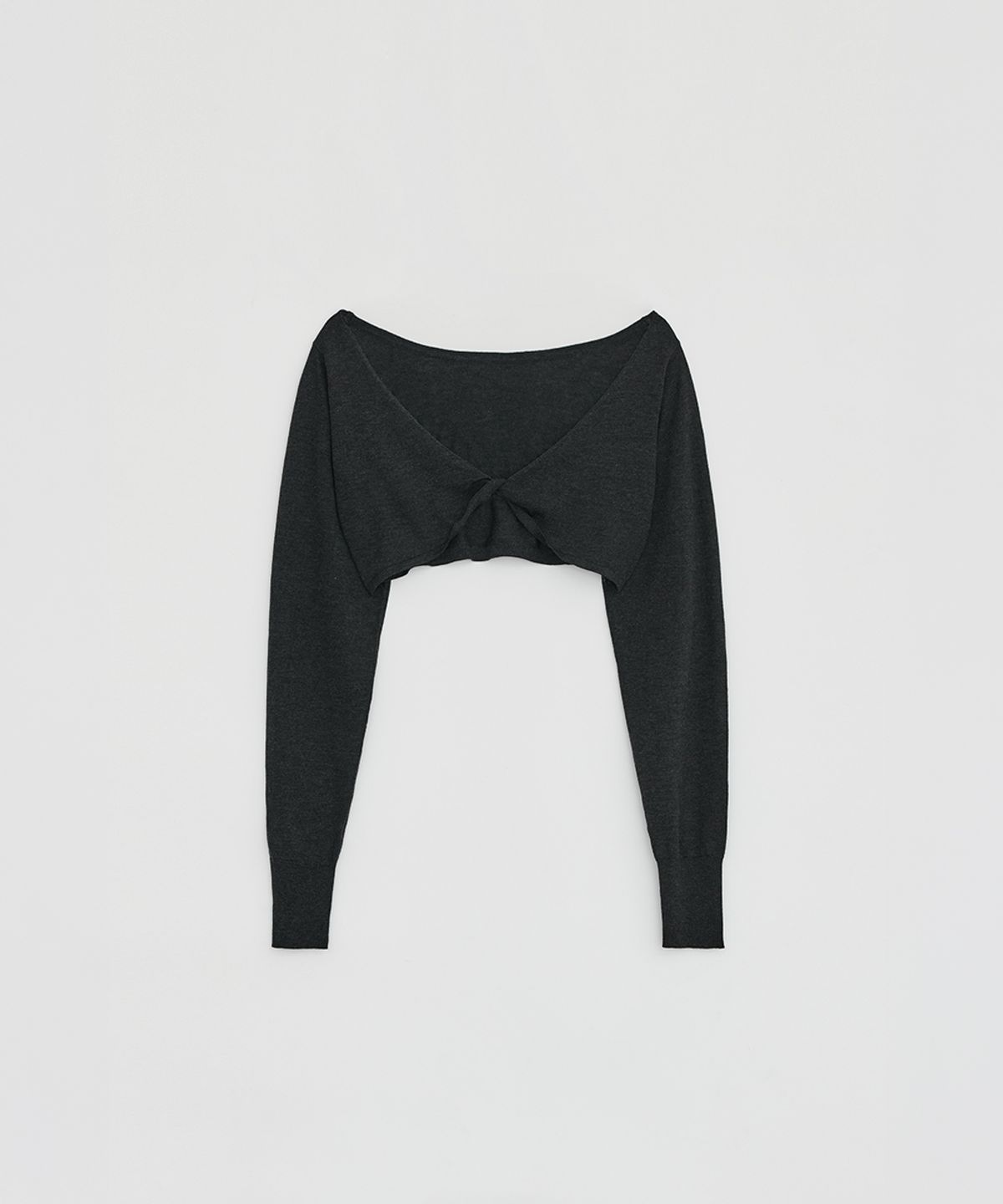 로우타이드(LOW TIDE) TWIST BOLERO KNIT [CHARCOAL]
