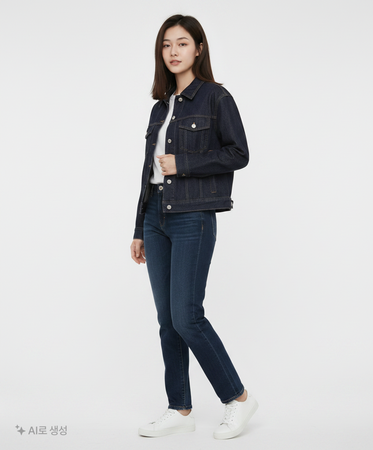 행텐(HANG TEN) 여성 크롭 데님자켓_265(10460-111-201-10) FREE