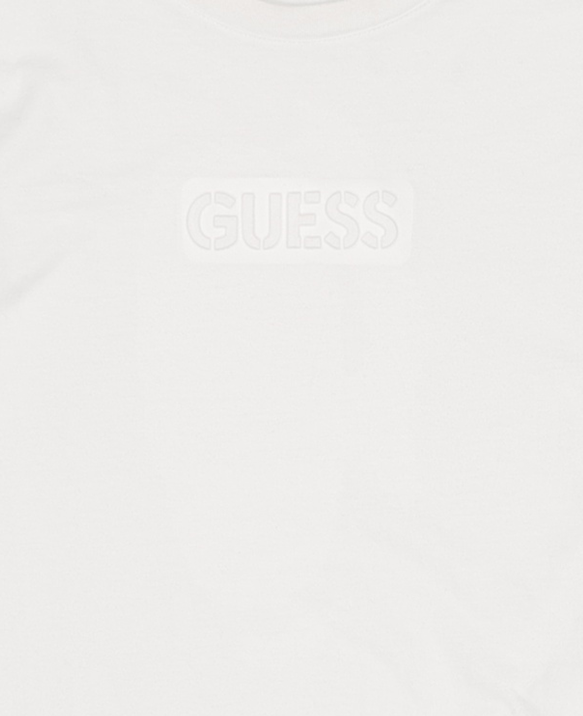 게스(GUESS) 남녀공용 변형게스로고 엠보 반팔티 S