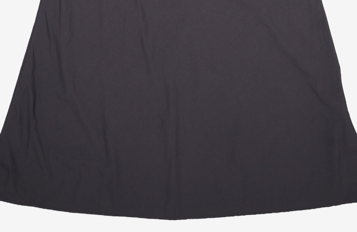 로액슈얼(LO AXUAL) NYLON REVERSE LONG SKIRT_BLACK FREE