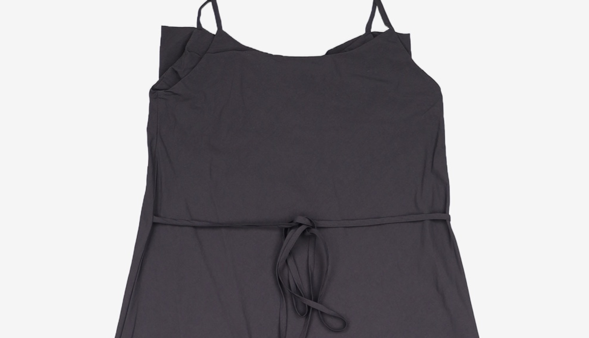 로액슈얼(LO AXUAL) NYLON REVERSE LONG SKIRT_BLACK FREE
