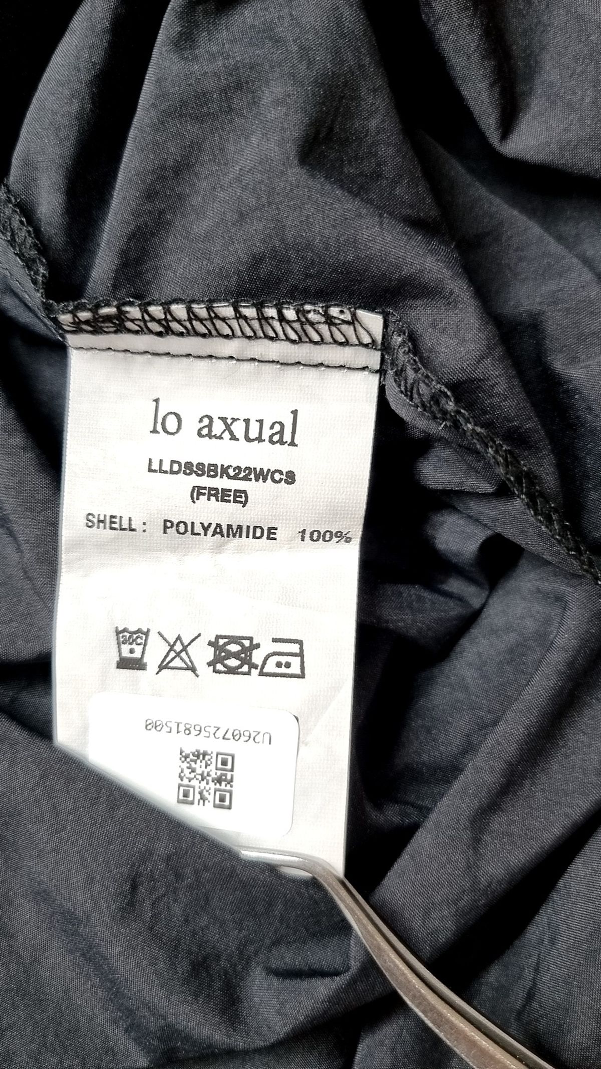 로액슈얼(LO AXUAL) NYLON REVERSE LONG SKIRT_BLACK FREE