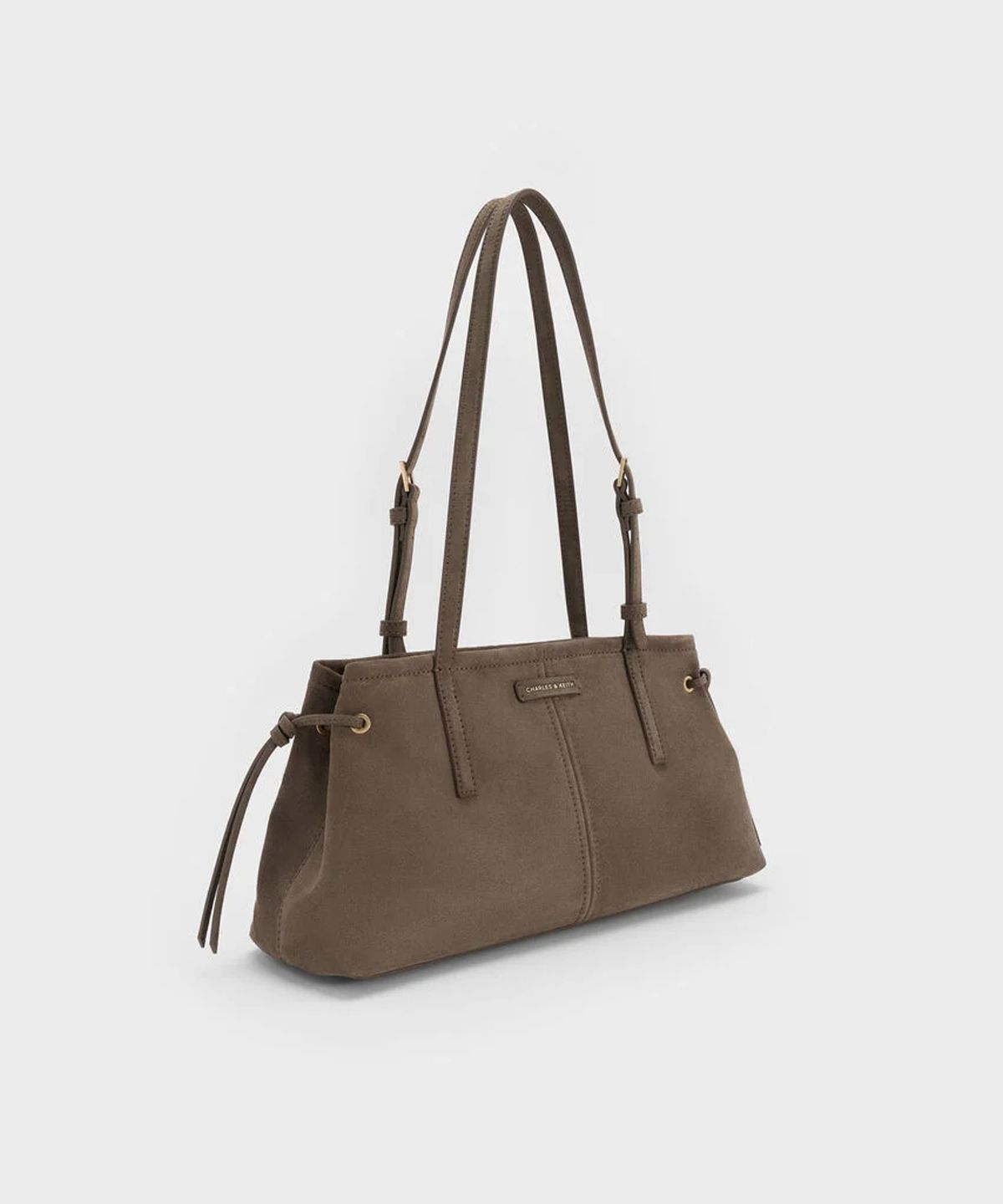 찰스앤키스(CHARLES & KEITH) 노앤 이롱게이티드 핸들 숄더백 스톤 그레이 CK2-20782673-1