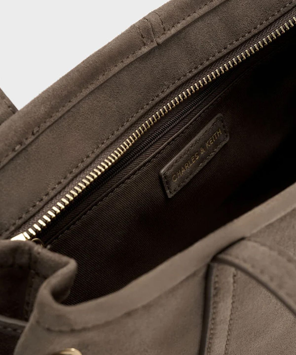 찰스앤키스(CHARLES & KEITH) 노앤 이롱게이티드 핸들 숄더백 스톤 그레이 CK2-20782673-1