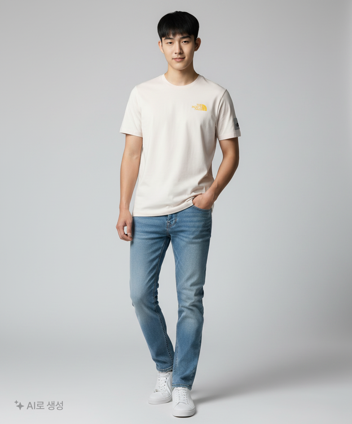 노스페이스(THE NORTH FACE) NT7UQ10K 화이트라벨 엠블럼 아카이브 반팔 라운드티 M