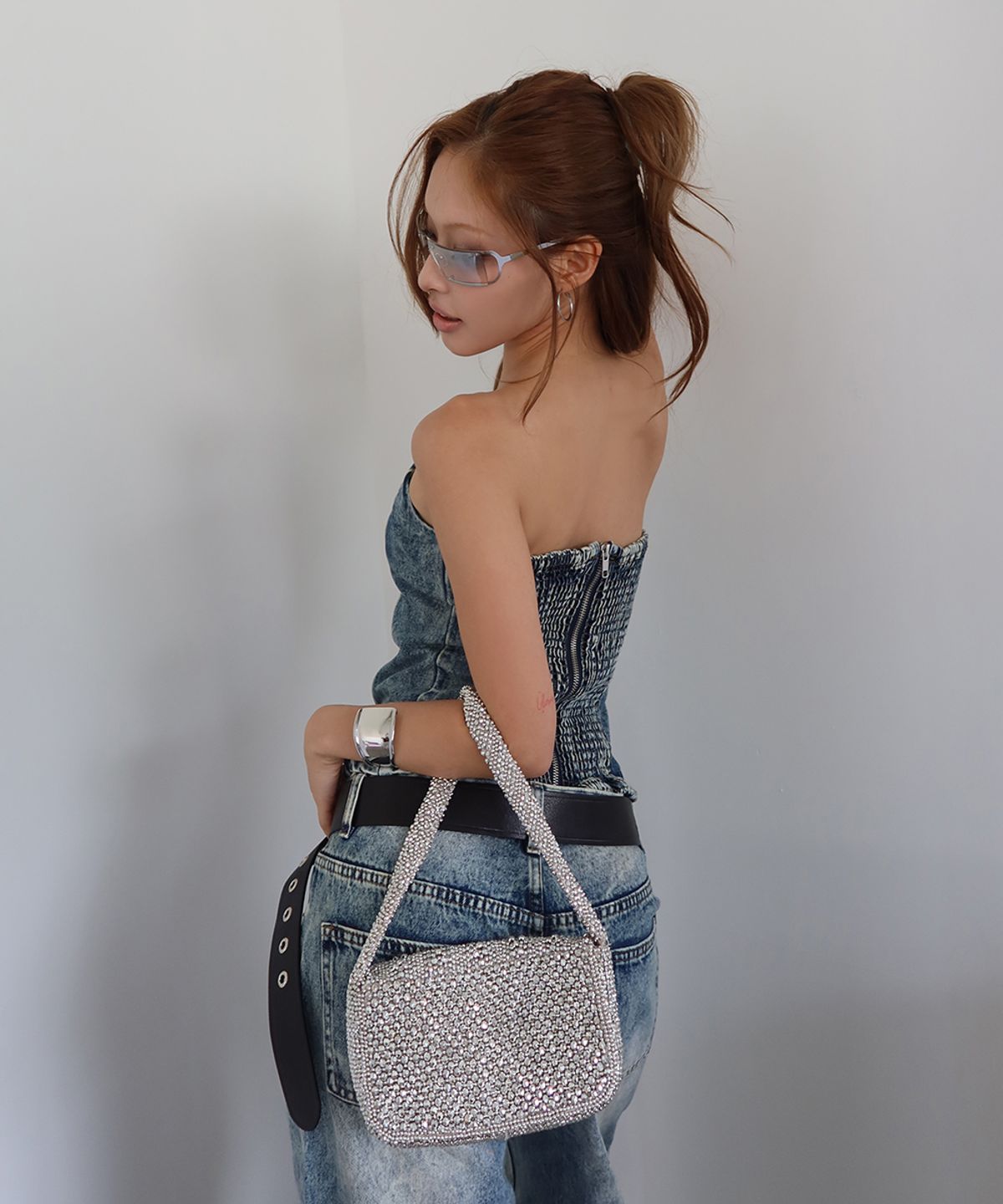 웨이브걸(WAVEGIRL) Natty Denim Top