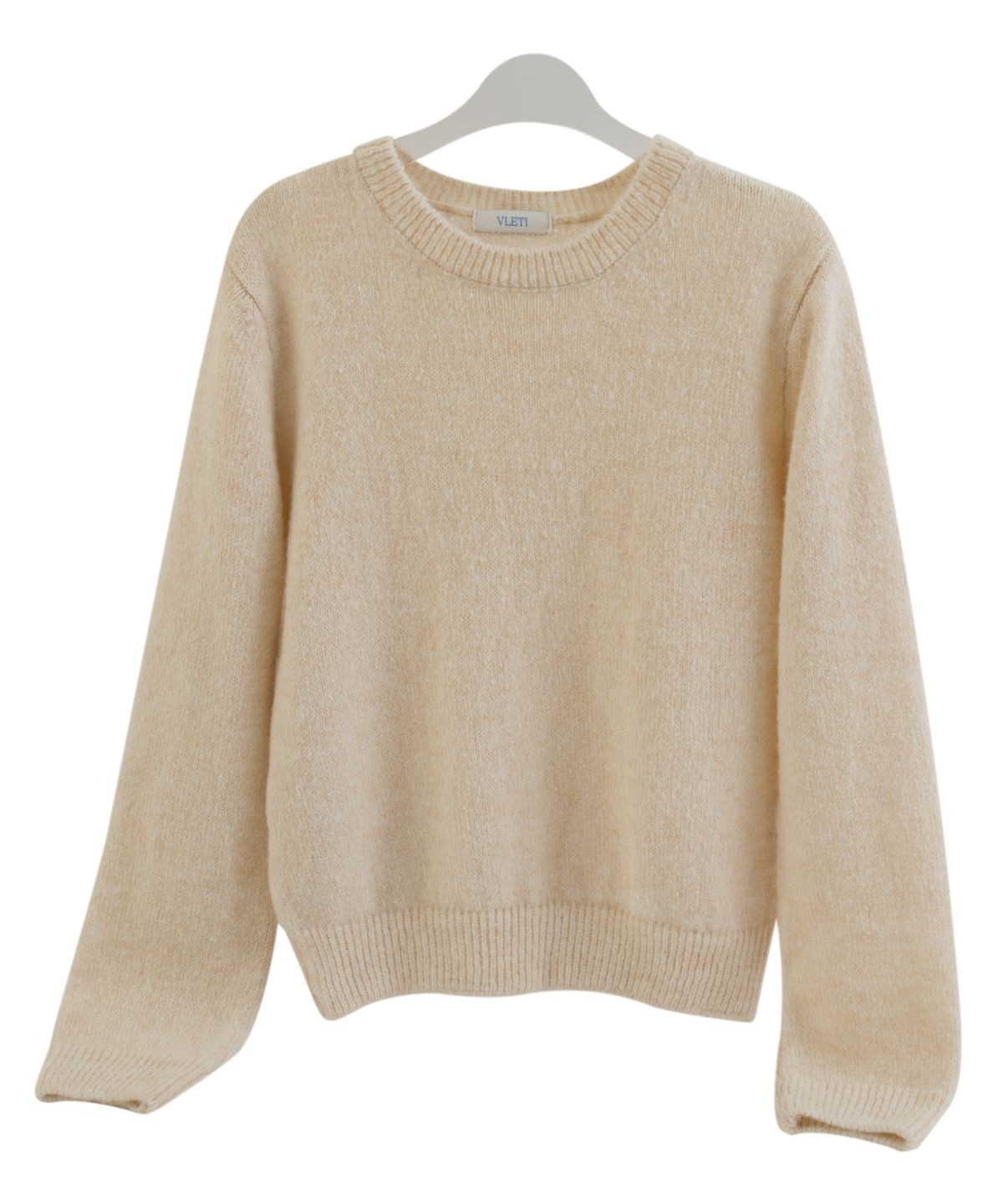 블레티(VLETI) Wool Round Neck knit Muffler Set (Beige)