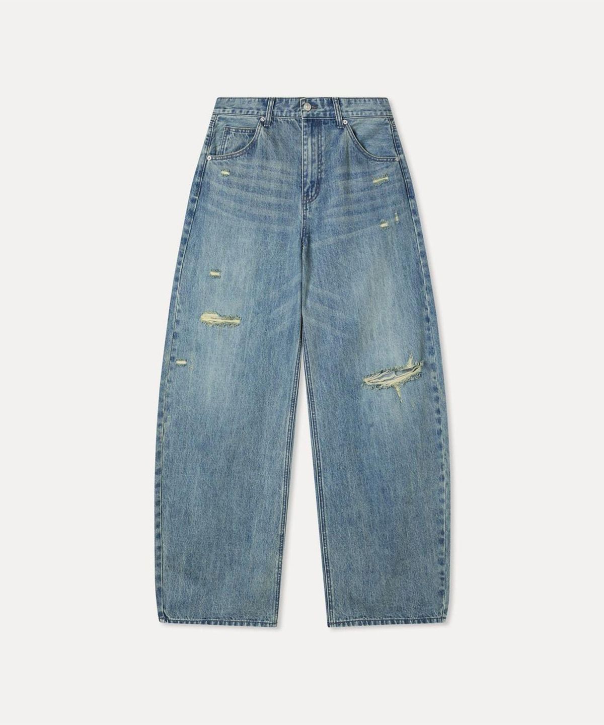 미쏘(MIXXO) 디스트로이드 와이드핏 데님_MIWTJG913J