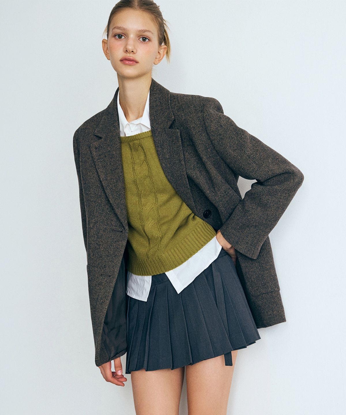미쏘(MIXXO) 플리츠 미니 스커트_MIWWHG931C