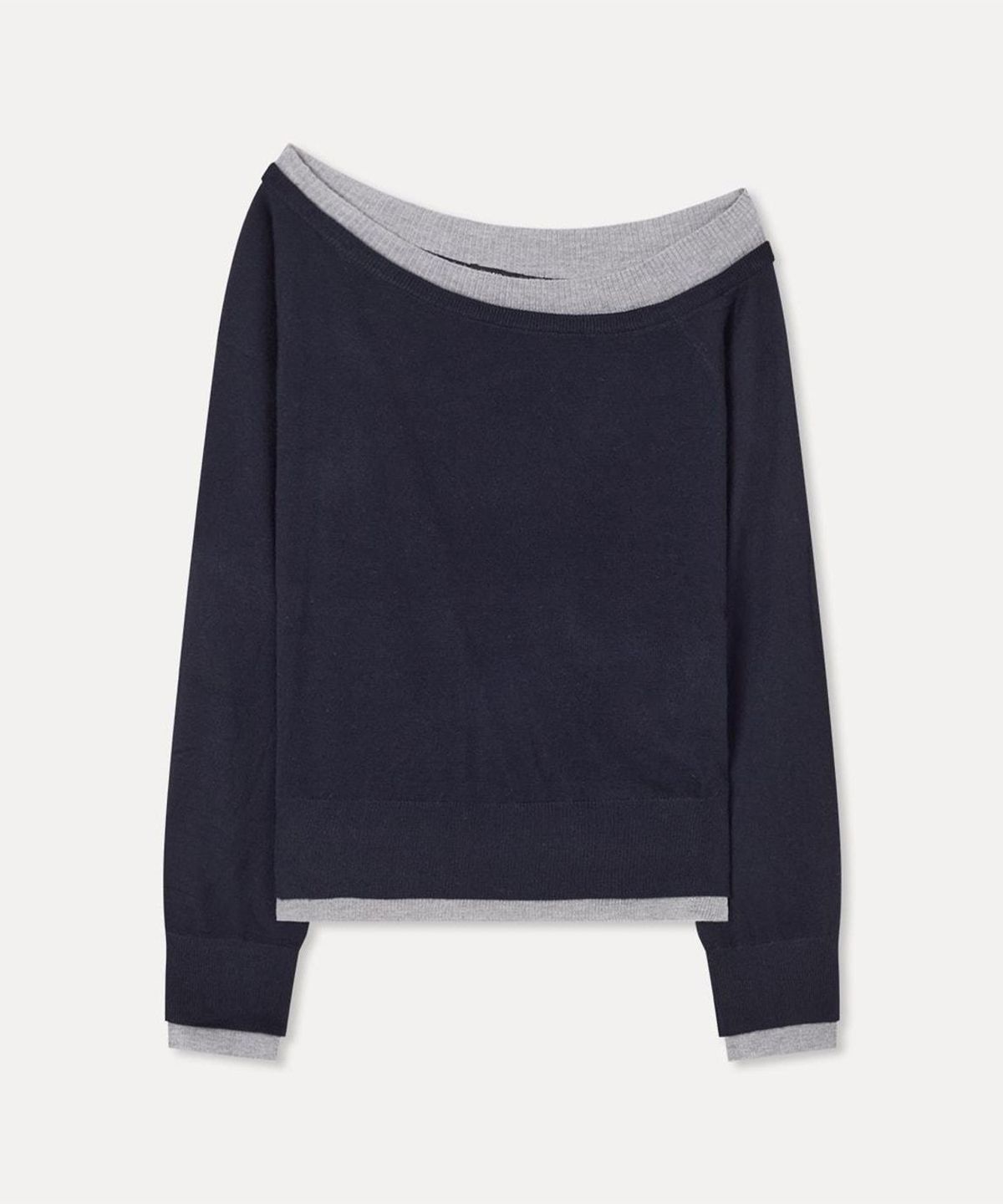 미쏘(MIXXO) 원숄더 레이어드 니트_MIWKAG902T