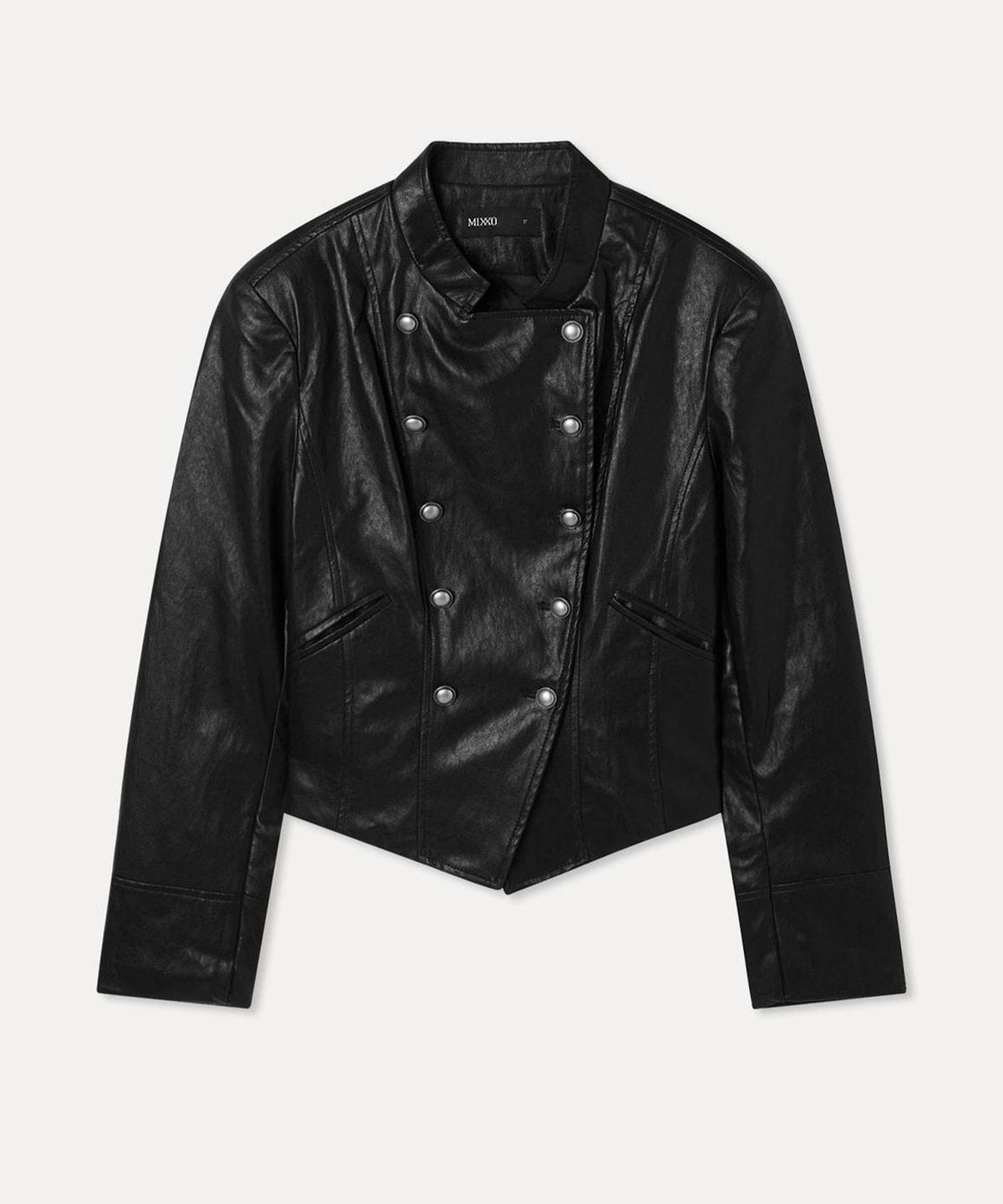 미쏘(MIXXO) 버튼 페이크레더자켓_MIWJLG95QC