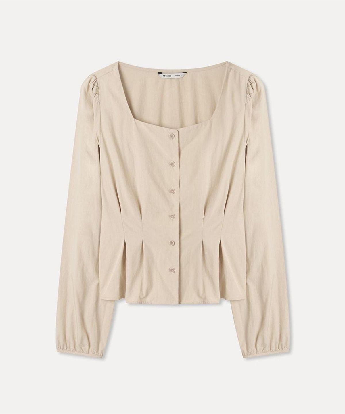 미쏘(MIXXO) 페플럼 블라우스_MIWBLG9B02