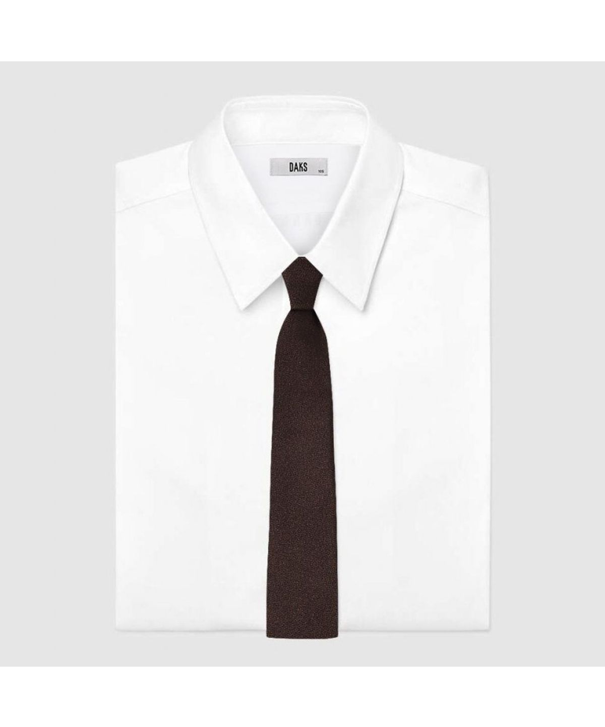 닥스셔츠(DAKS SHIRTS) 실크혼방 솔리드 넥타이 브라운_DMF1ACF1276W1