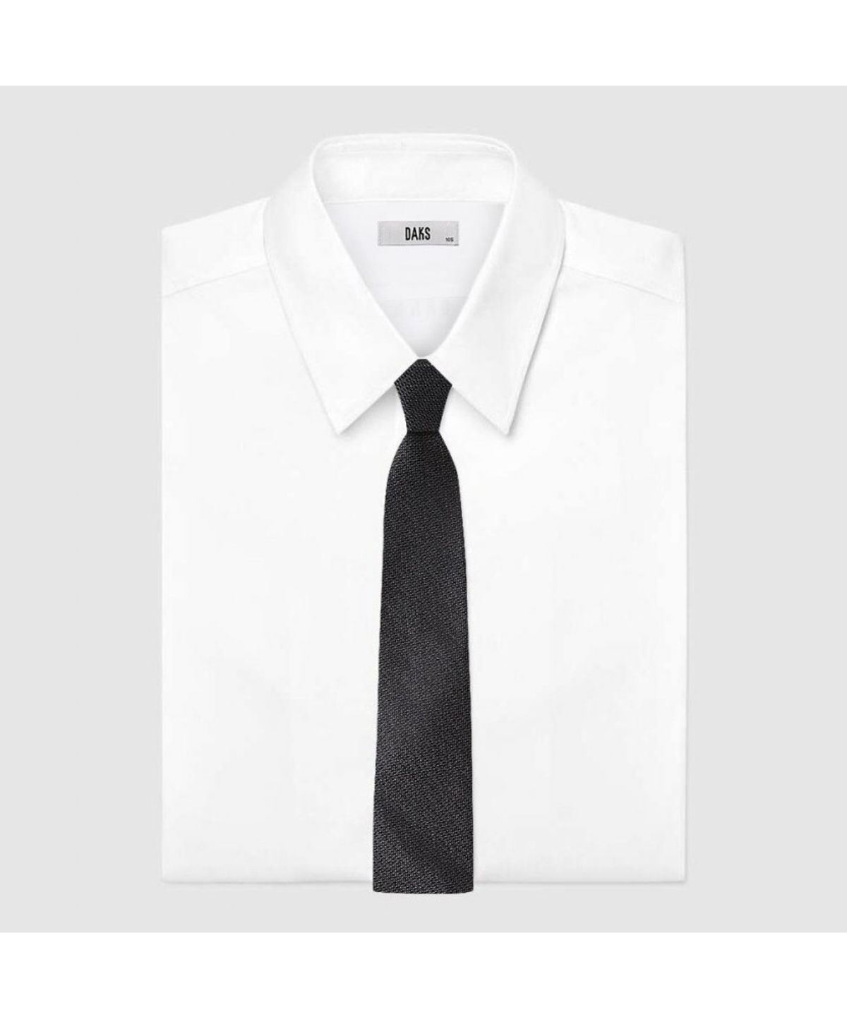 닥스셔츠(DAKS SHIRTS) 실크혼방 솔리드 넥타이 그레이_DMF1ACF1282G1