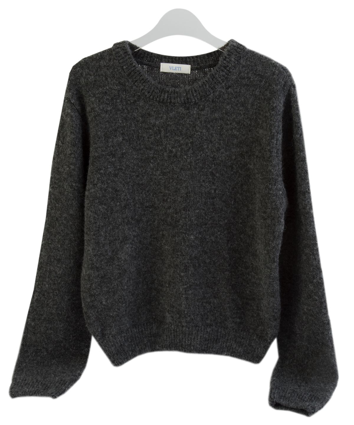 블레티(VLETI) Wool Round Neck knit Muffler Set (Charcoal)