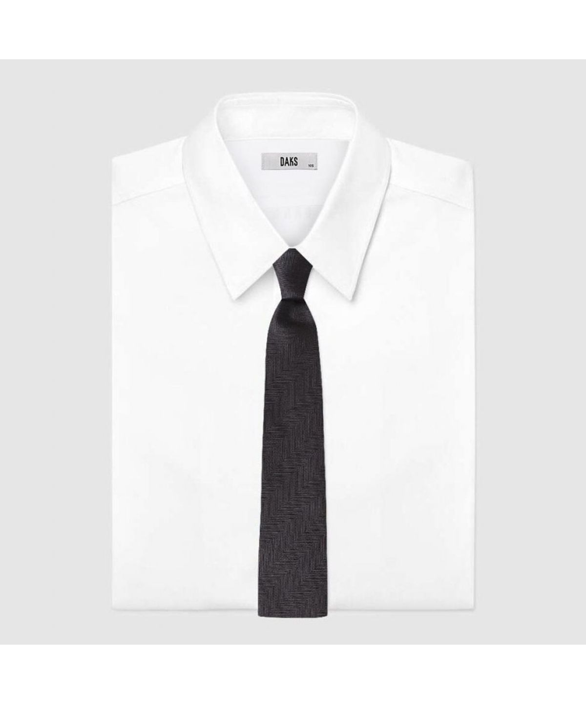 닥스셔츠(DAKS SHIRTS) 실크100 프린트 넥타이 그레이_DMF1ACF1010G1