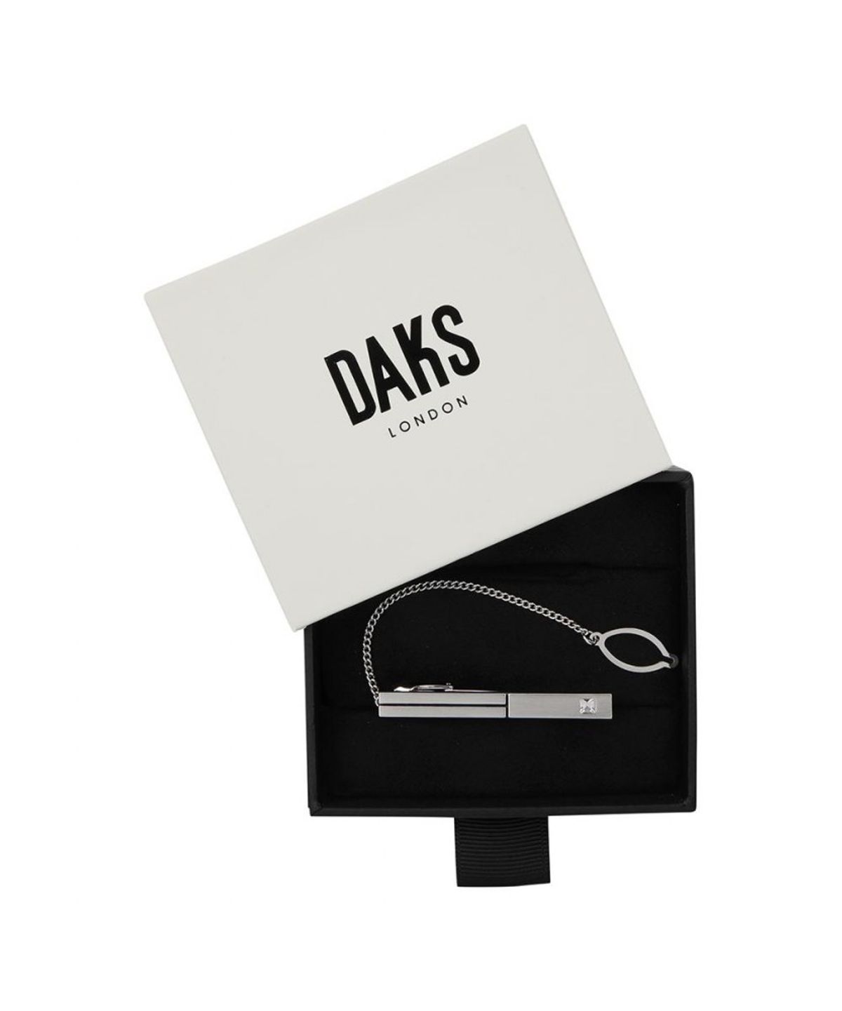 닥스셔츠(DAKS SHIRTS) 신주 백금도금 사틴 큐빅 타이핀 실버_DMF1ACTP311S1