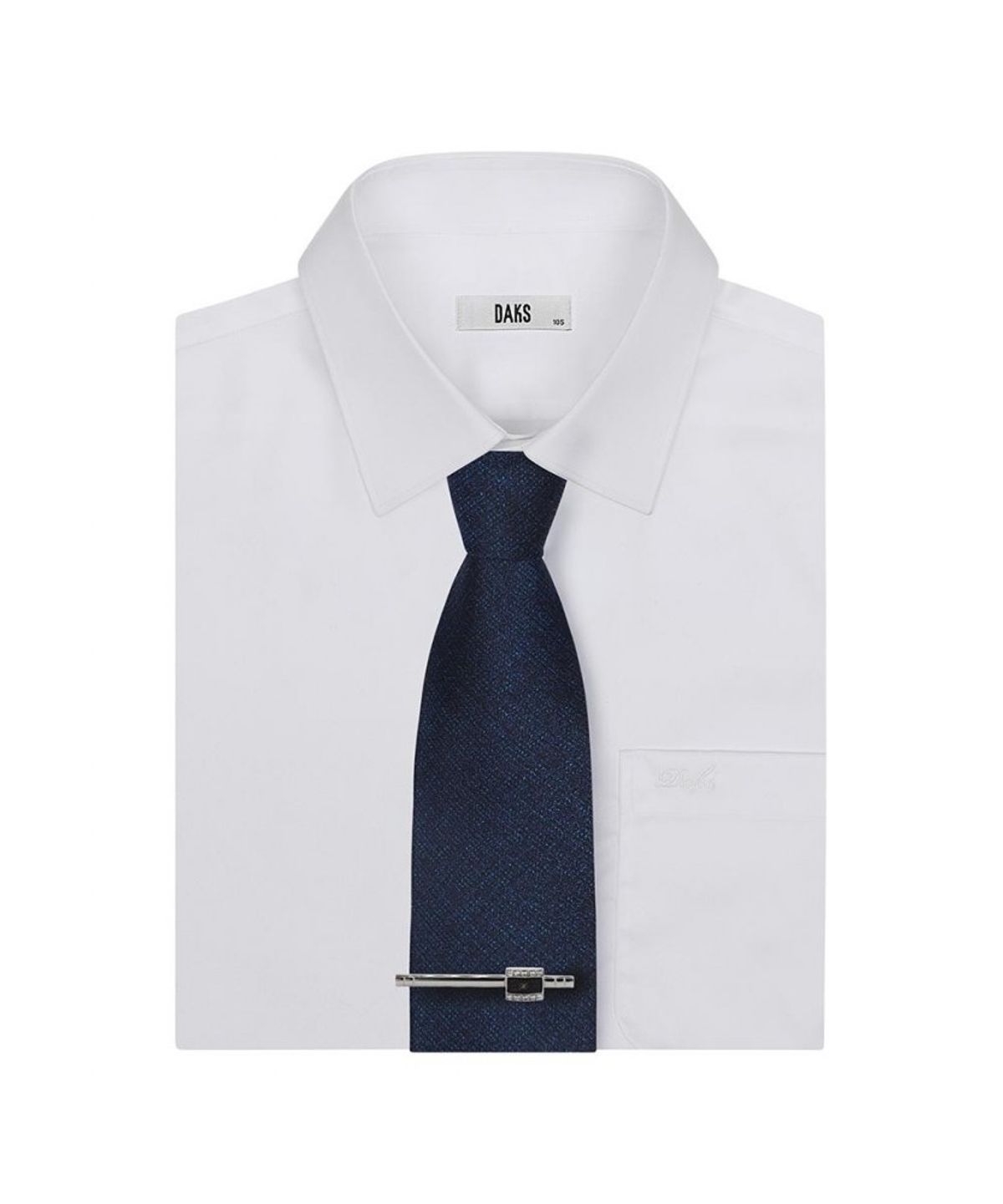 닥스셔츠(DAKS SHIRTS) 신주 백금도금 사금석 큐빅 타이핀 실버_DMF1ACTP312S1