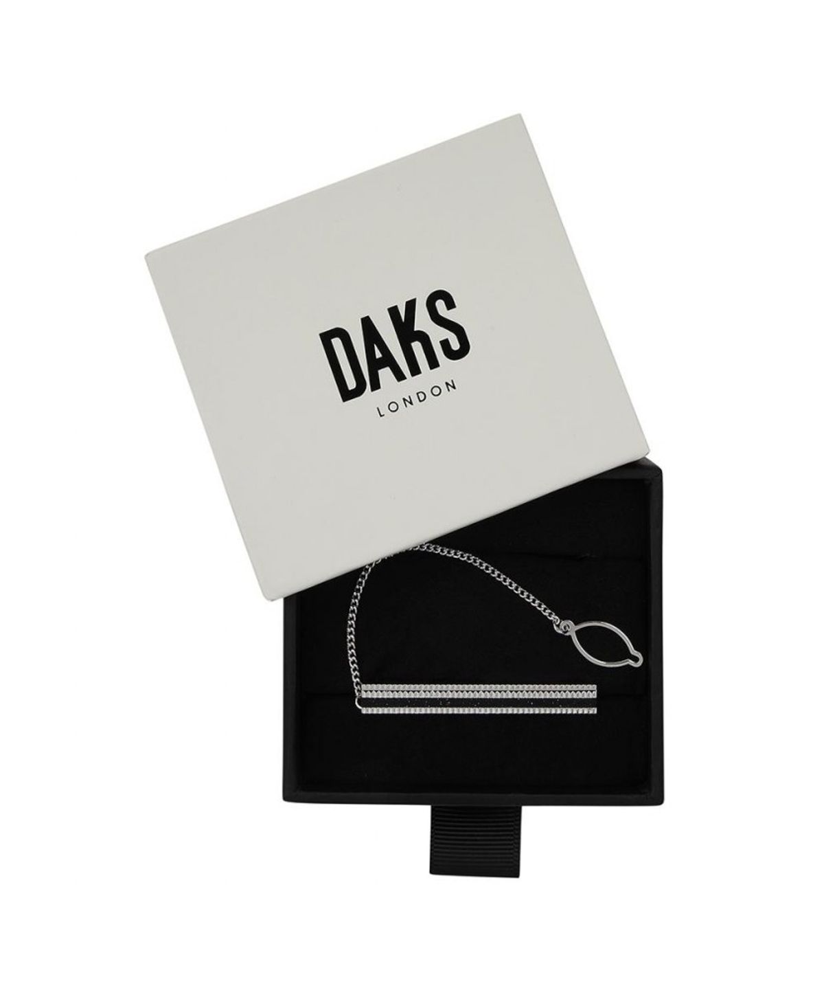 닥스셔츠(DAKS SHIRTS) 신주 백금도금 컷팅 사금석 타이핀 실버_DMF1ACTP313S1