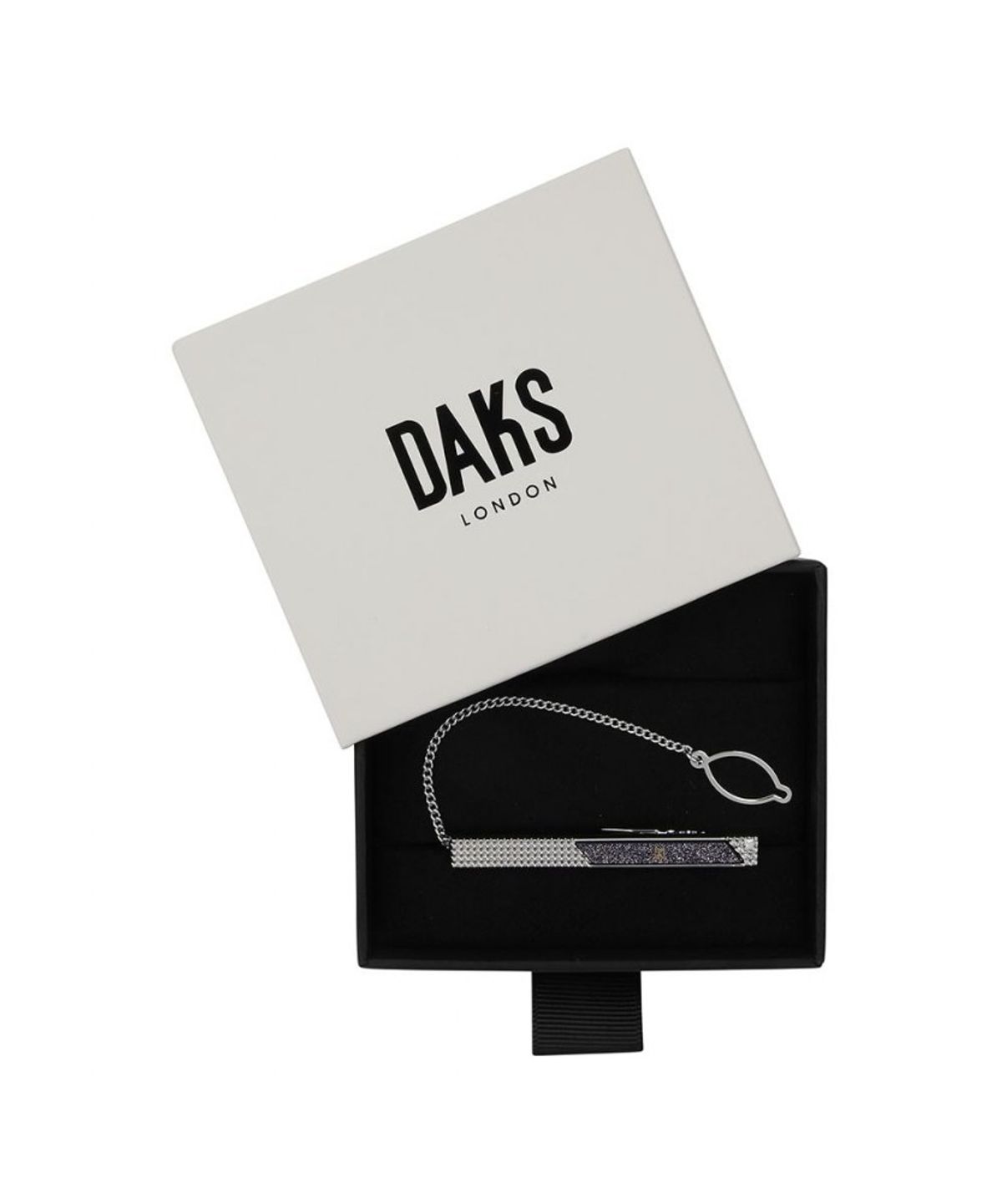 닥스셔츠(DAKS SHIRTS) 신주 백금도금 사선 사금석 타이핀 실버_DMF1ACTP314S1