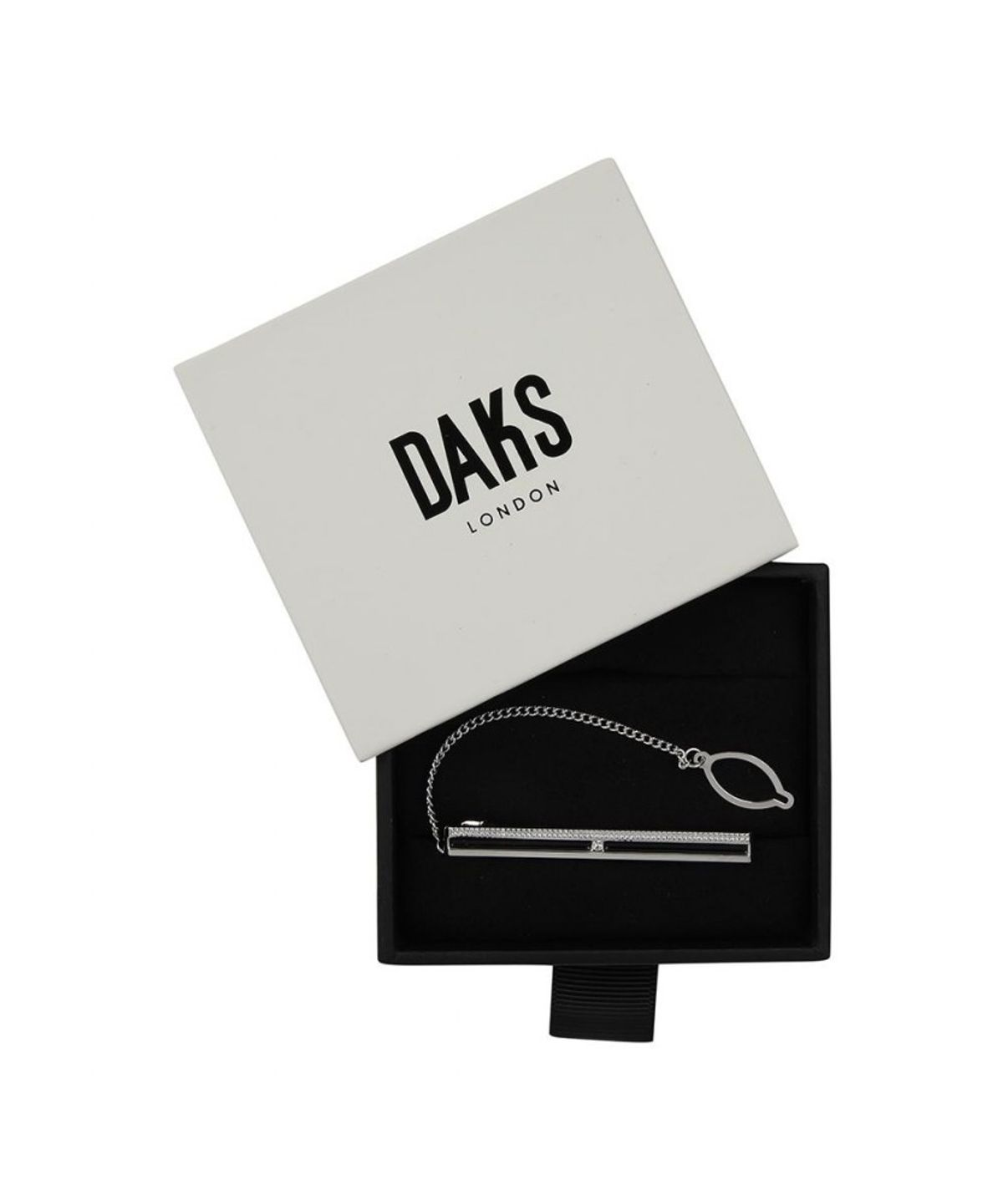 닥스셔츠(DAKS SHIRTS) 신주 백금도금 큐빅 포인트 타이핀 실버_DMF1ACTP316S1