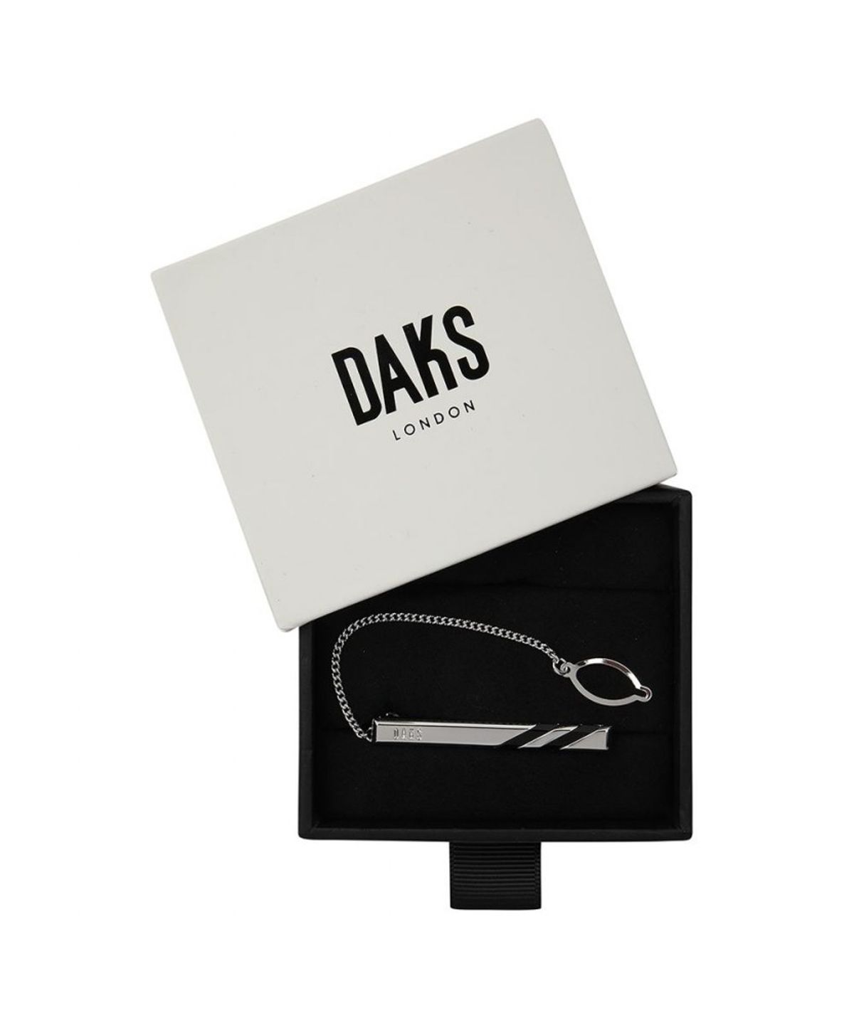 닥스셔츠(DAKS SHIRTS) 신주 백금도금 더블 레지멘탈 타이핀 실버_DMF1ACTP319S1
