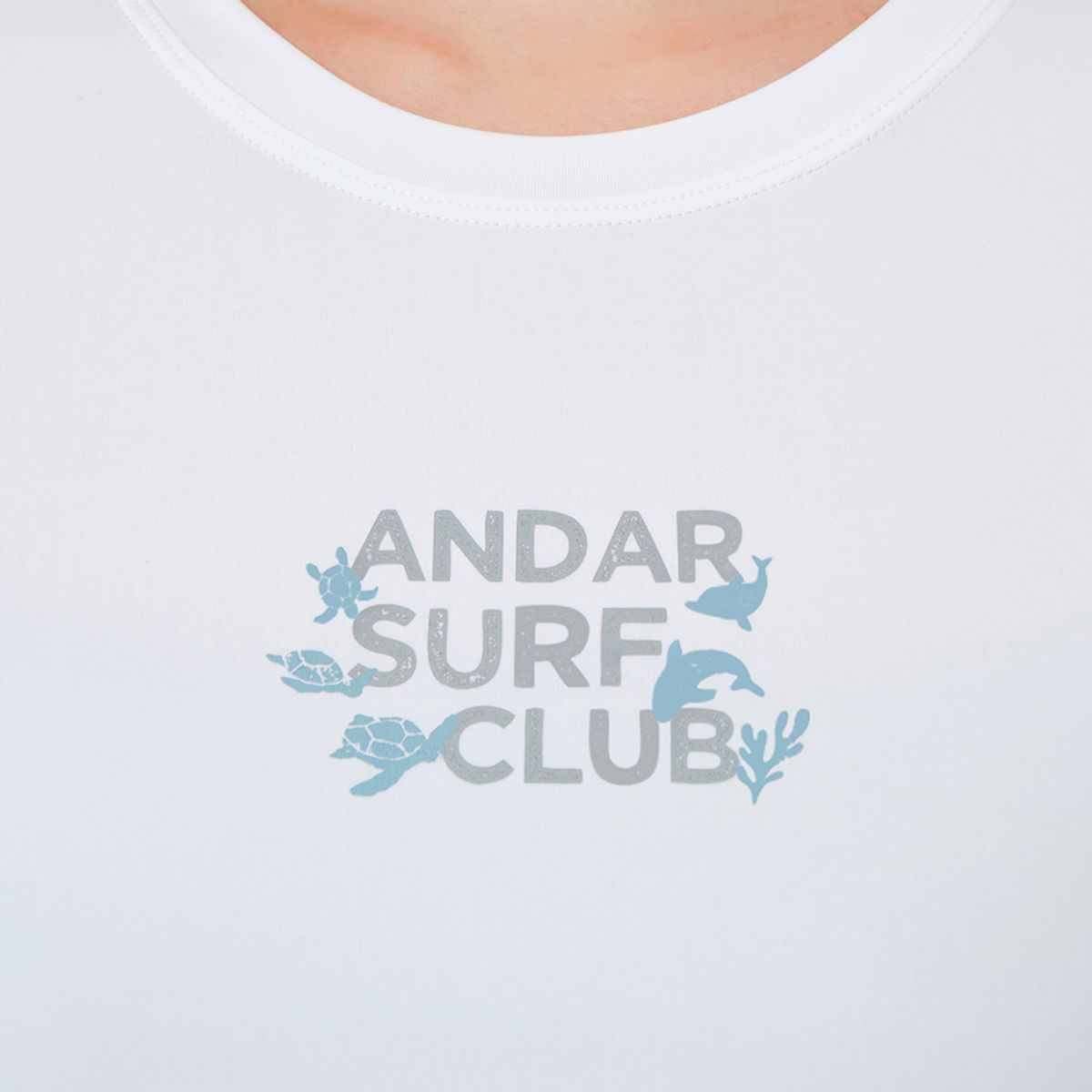 안다르(ANDAR) 풀앤비치 로고 크롭 숏슬리브
